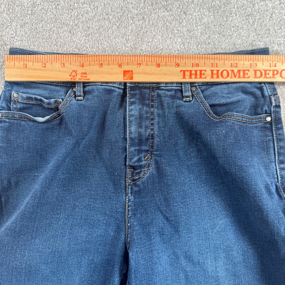 Levis 512 Perfectly Slimming Bootcut Jeans Womens 10S Dark Wash Embellished Blue - Picture 7 of 9